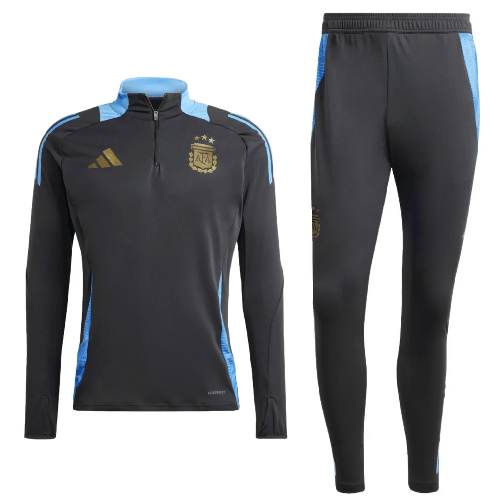 Argentina dark grey training technical soccer tracksuit 2024/25 - Adidas-0