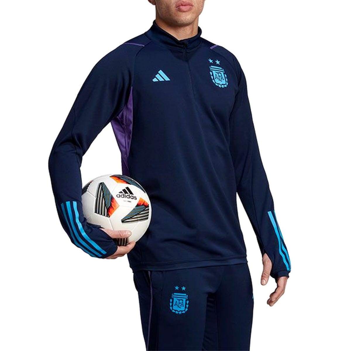 Argentina training technical Soccer tracksuit 2022/23 navy - Adidas-1