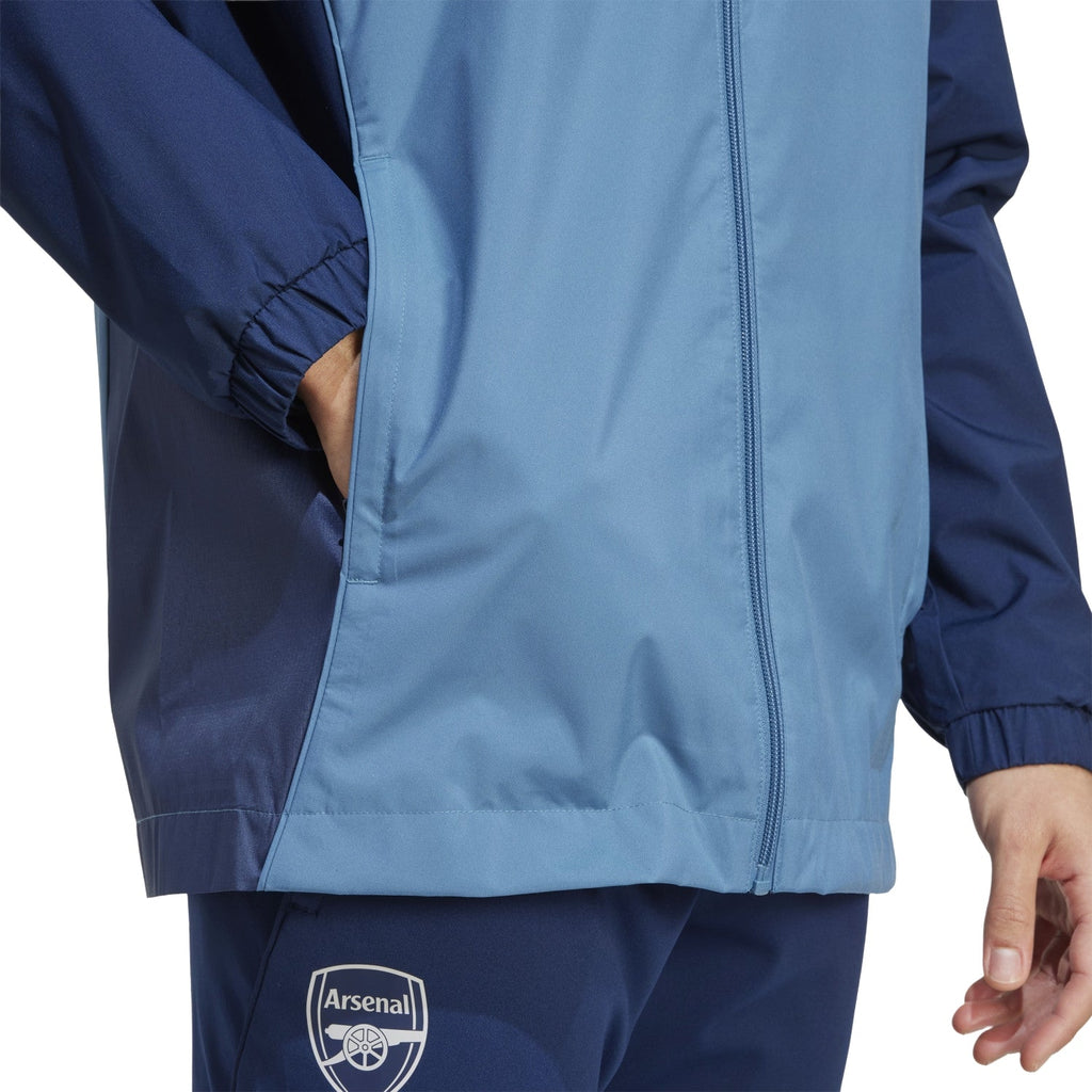 Arsenal FC blue training rain jacket 2025/26 - Adidas-4