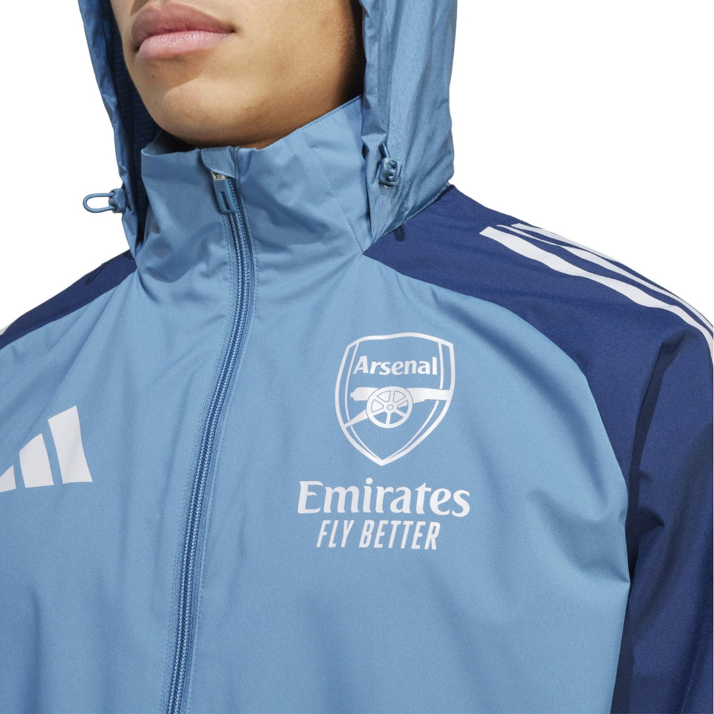 Arsenal FC blue training rain jacket 2025/26 - Adidas-1