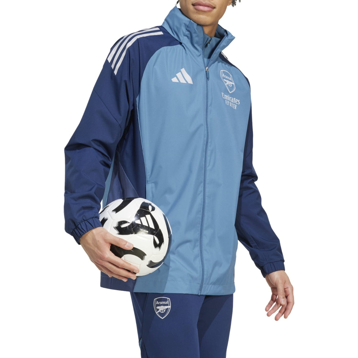 Arsenal FC blue training rain jacket 2025/26 - Adidas-3