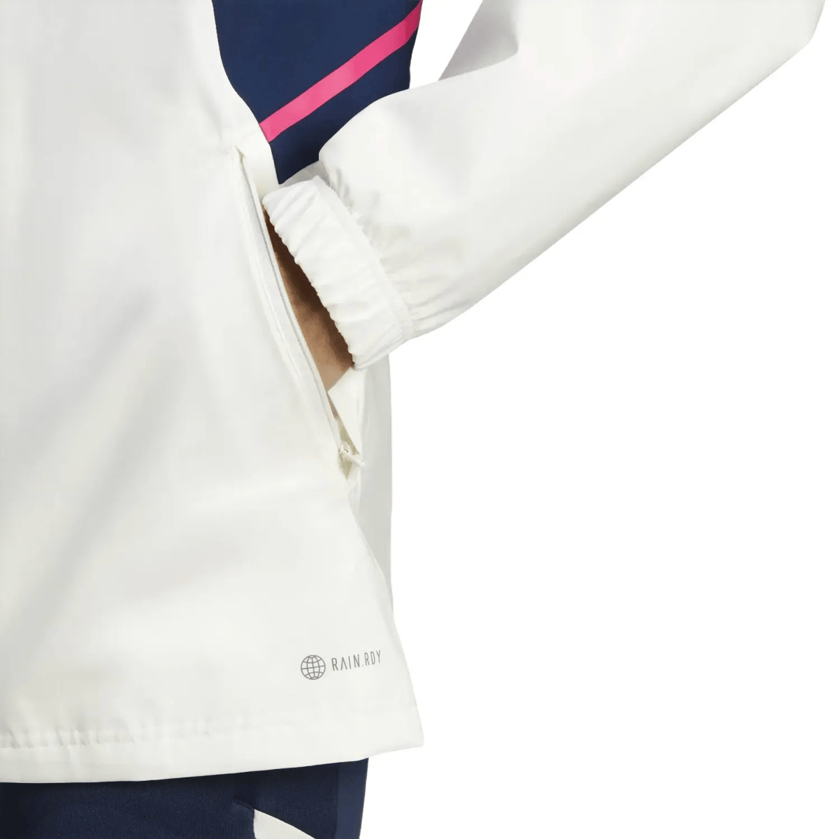 Arsenal FC waterproof Pro windbreaker jacket 2023 white/blue - Adidas-4