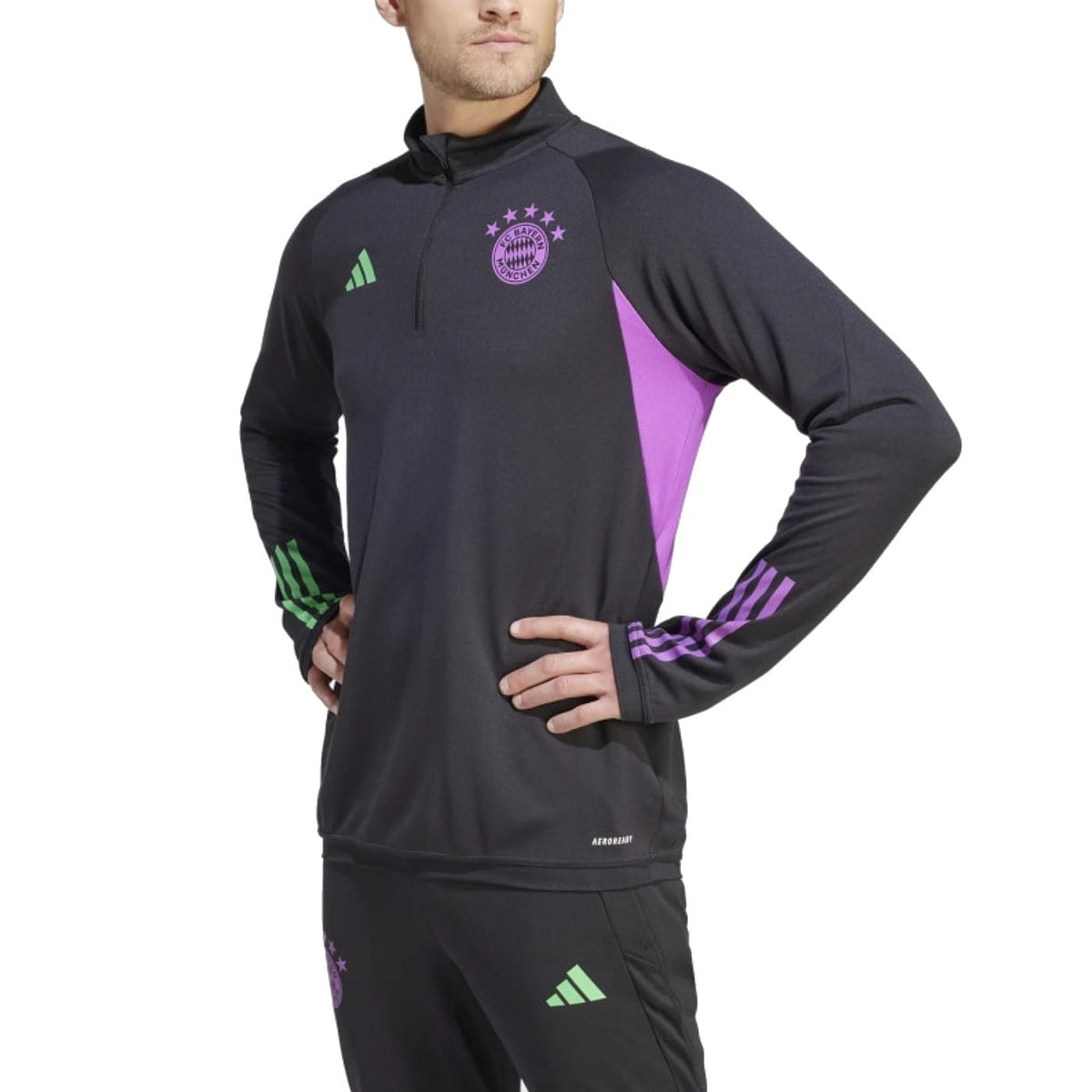 Bayern Munich black training technical tracksuit 2023/24 - Adidas-1