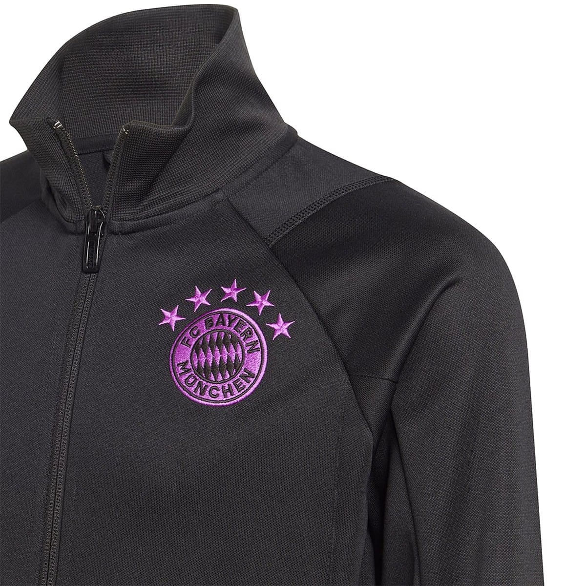 Kids - Bayern Munich black training bench tracksuit 2023/24 - Adidas-3