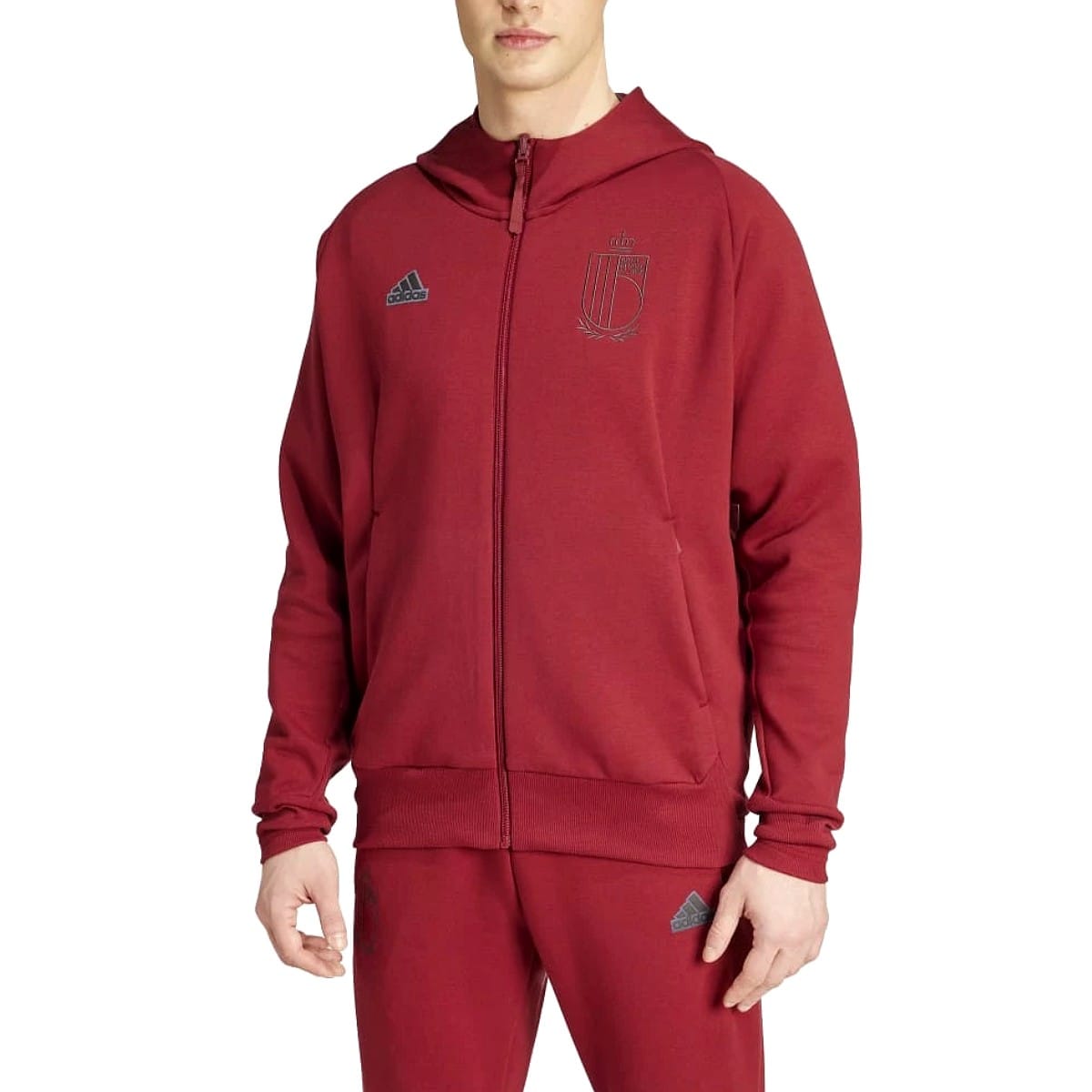 Belgium Casual Travel hooded presentation tracksuit 2024/25 - Adidas-0