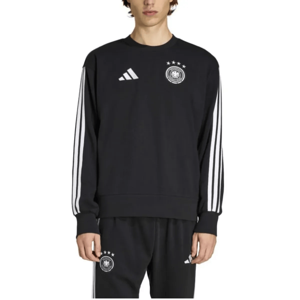 Germany Casual 3S black presentation sweat tracksuit 2026/27 - Adidas-0