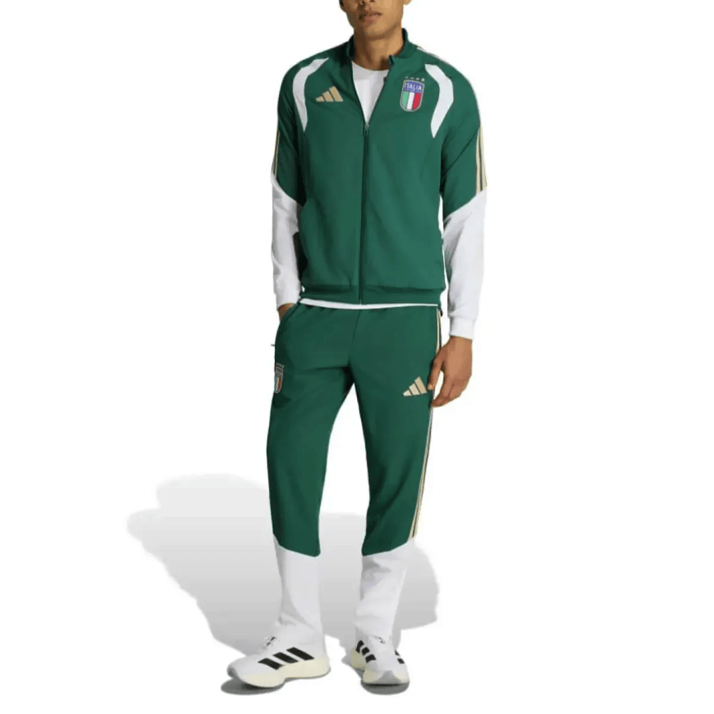 Italy green training presentation soccer tracksuit 2026/27 - Adidas-3