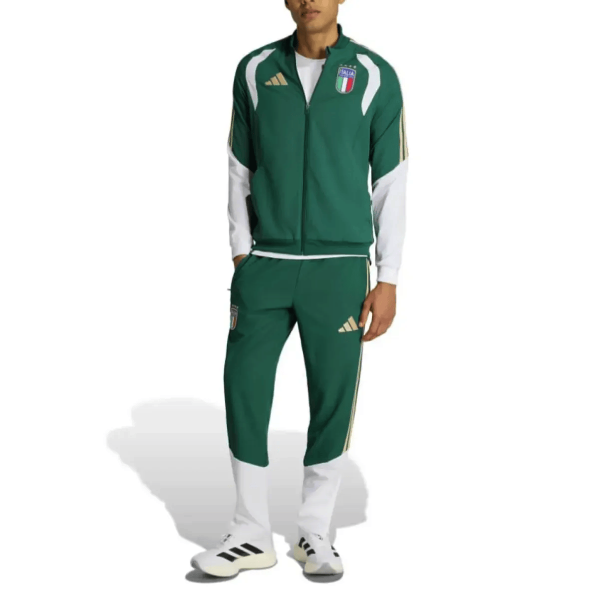 Italy green training presentation soccer tracksuit 2026/27 - Adidas-3