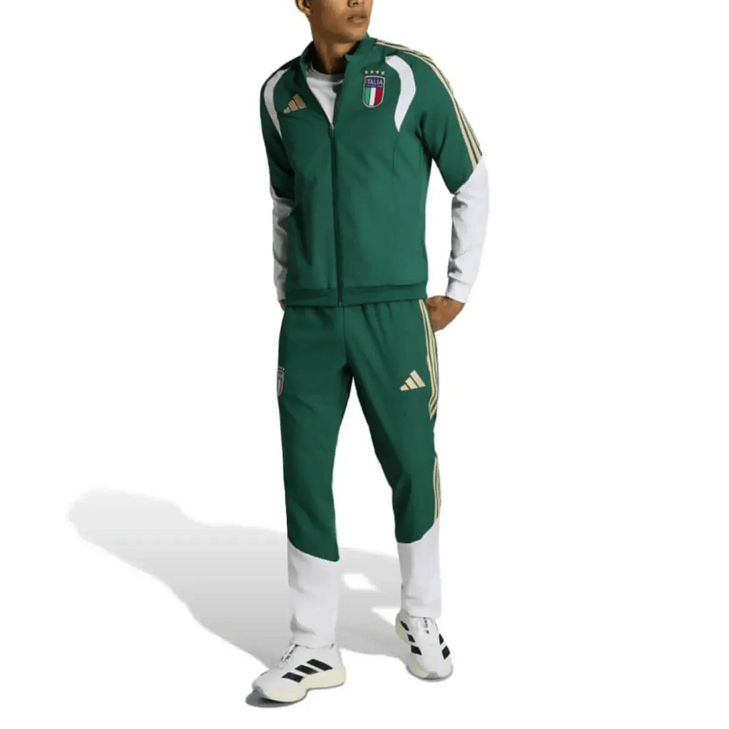 Italy green training presentation soccer tracksuit 2026/27 - Adidas-1