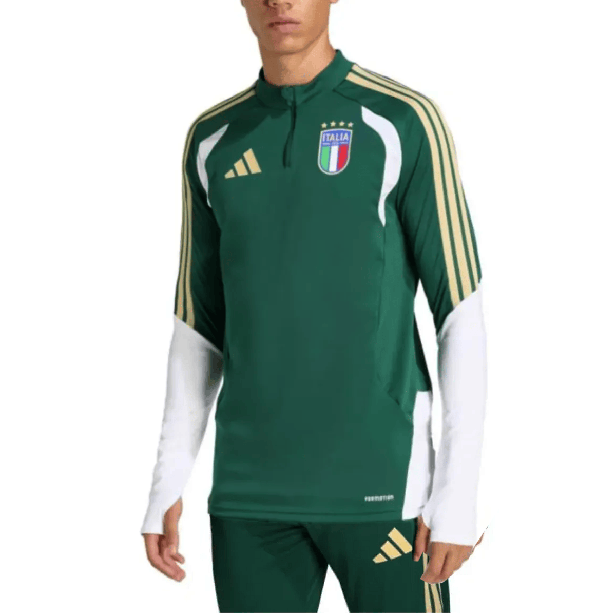 Italy green training technical soccer tracksuit 2026/27 - Adidas-0