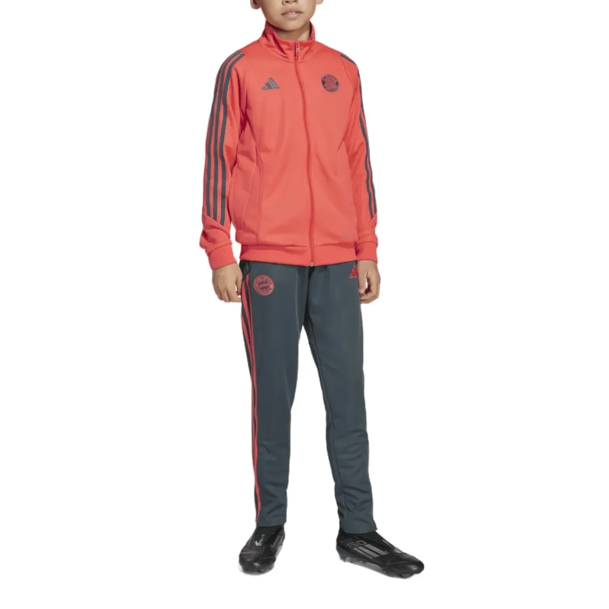 Kids - Bayern Munich Training Presentation Bench Tracksuit 2025/26 - Adidas-1