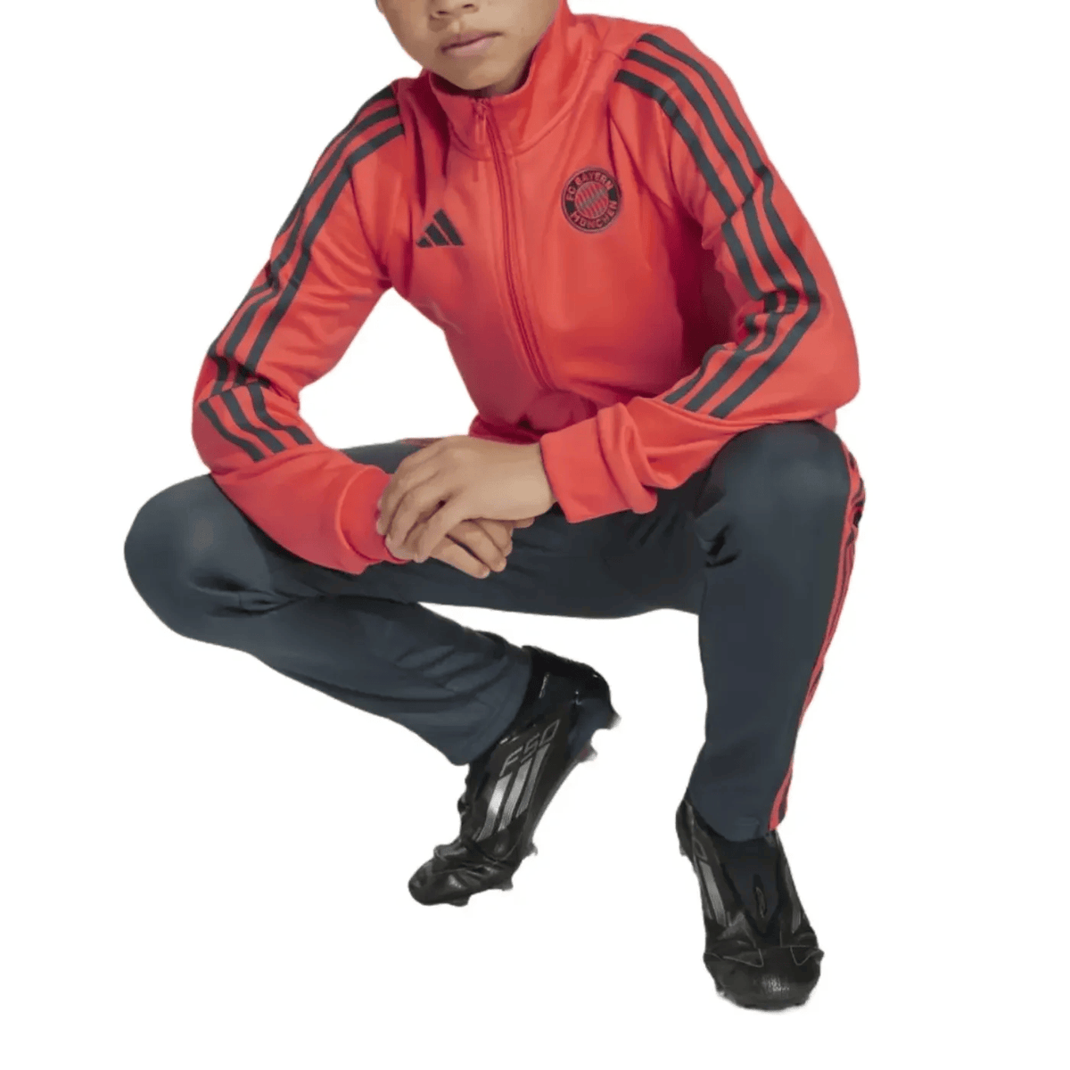 Kids - Bayern Munich Training Presentation Bench Tracksuit 2025/26 - Adidas-4