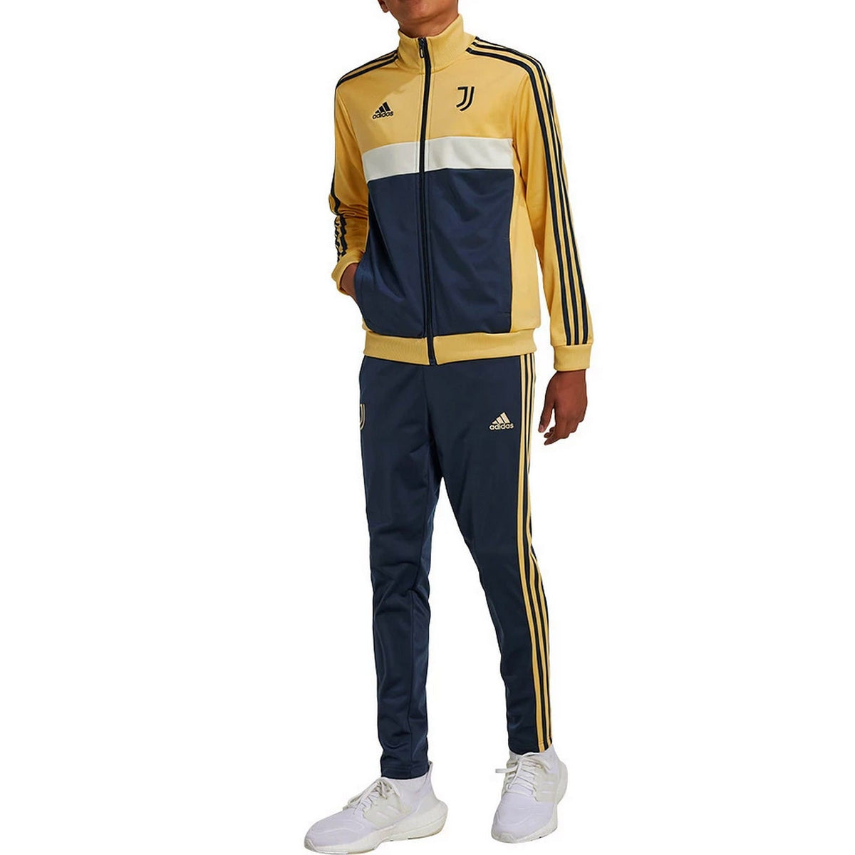 Kids - Juventus fanwear training presentation tracksuit 2024/25 - Adidas-1