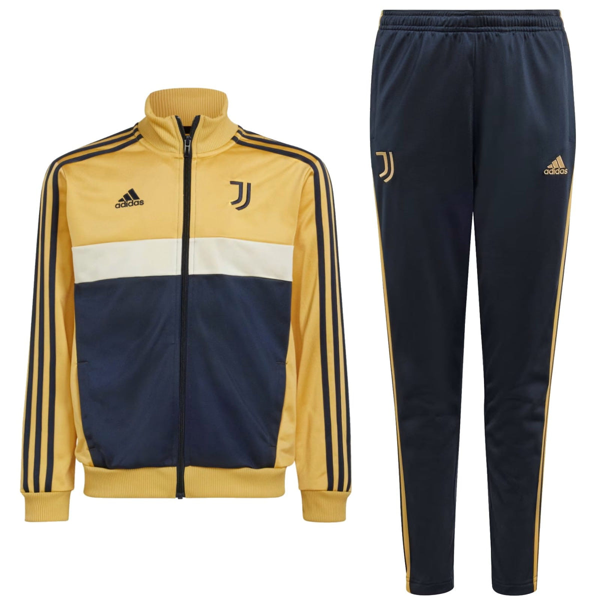Kids - Juventus fanwear training presentation tracksuit 2024/25 - Adidas-0
