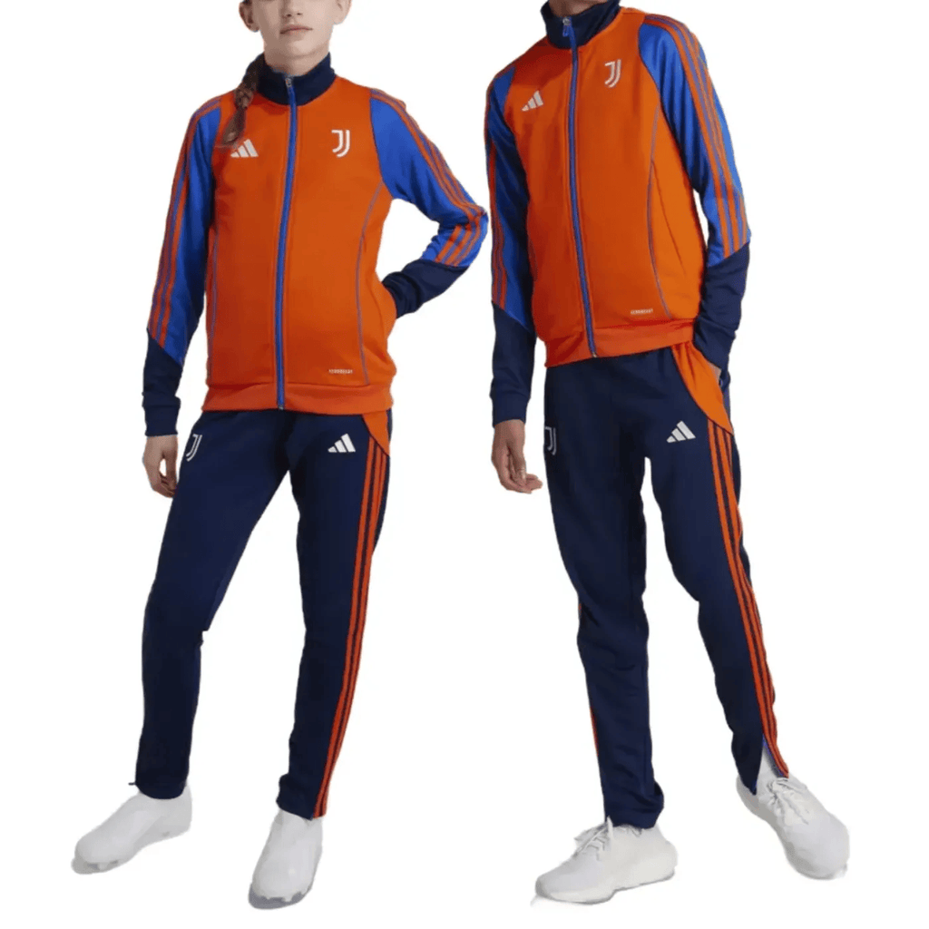 Kids - Juventus training presentation soccer tracksuit 2024/25 - Adidas-1