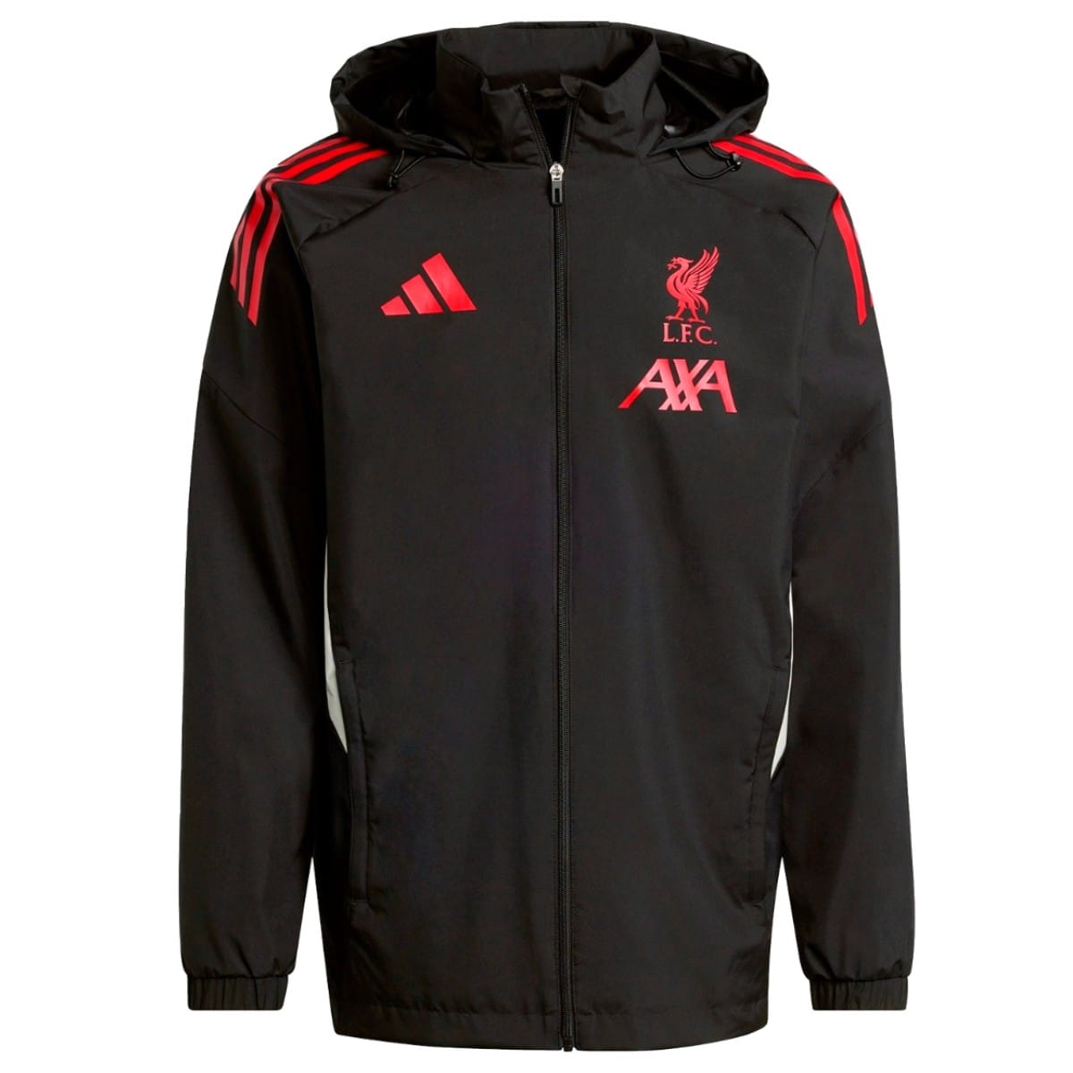 Liverpool FC black training rain jacket 2025/26 - Adidas-4