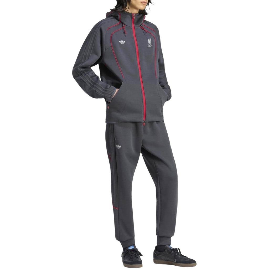 Liverpool FC Originals Fleece tracksuit 2026/27 dark grey - Adidas-1
