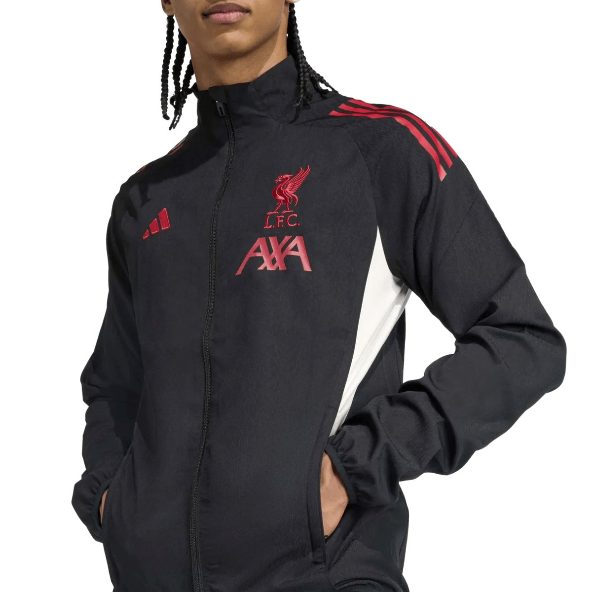 Liverpool FC black presentation Soccer tracksuit 2025/26 - Adidas-4