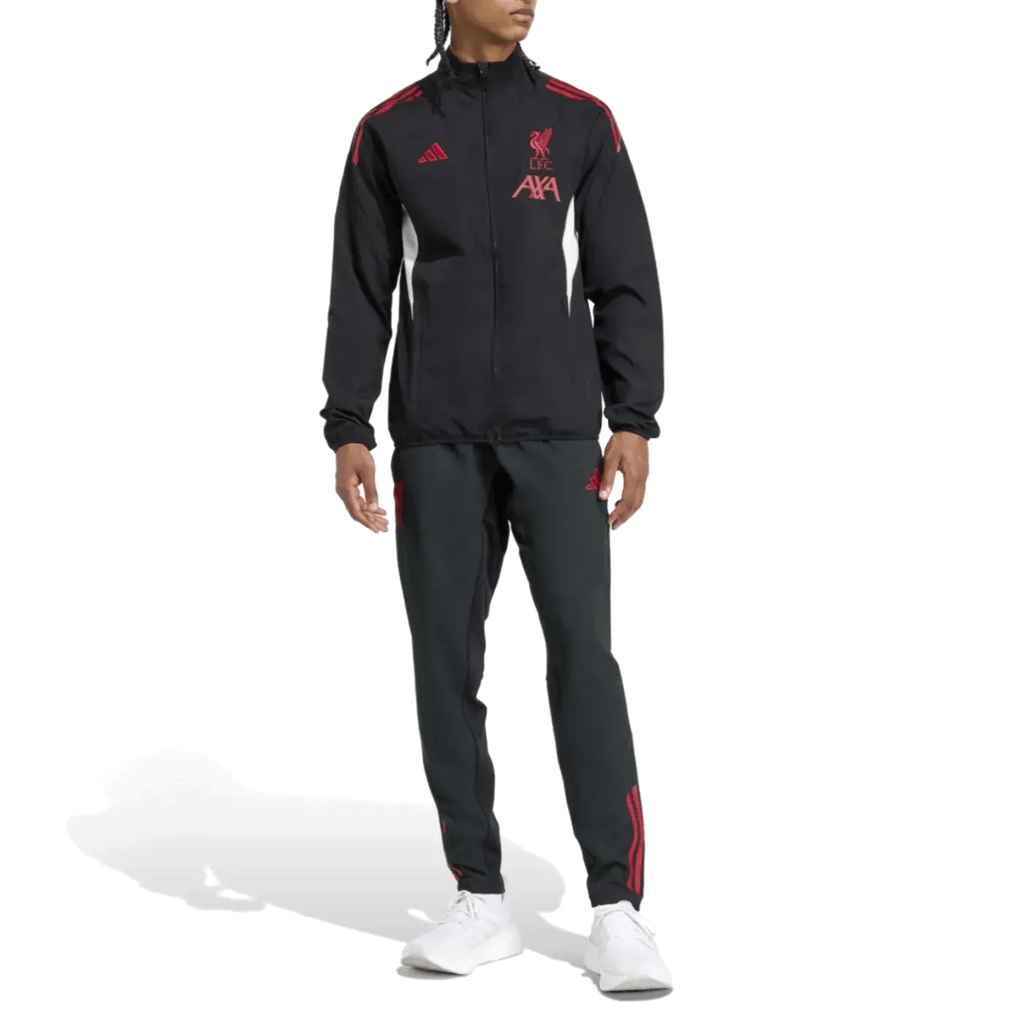 Liverpool FC black presentation Soccer tracksuit 2025/26 - Adidas-3