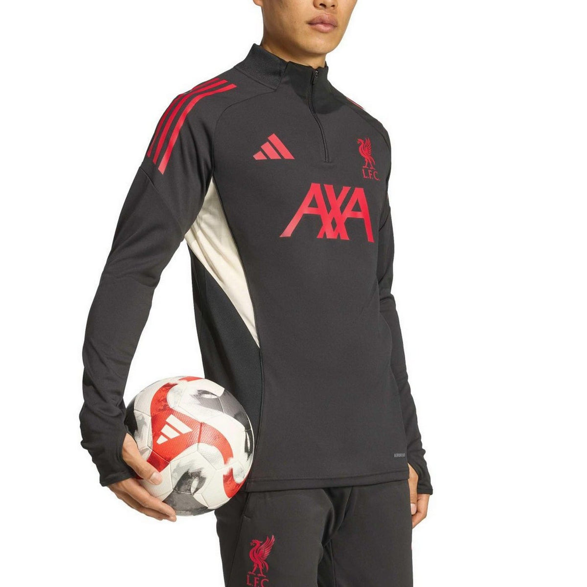 Liverpool FC black training technical Soccer tracksuit 2025/26 - Adidas-0