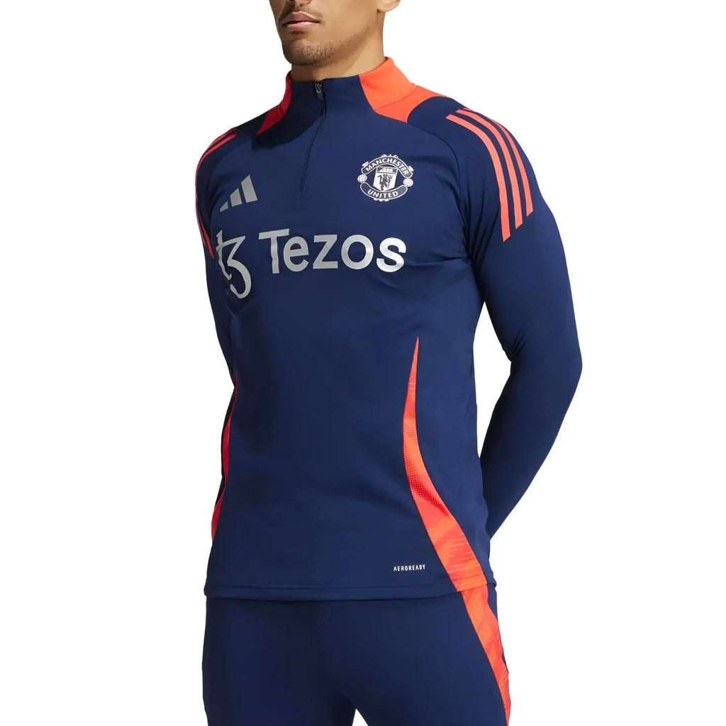 Manchester United navy training technical Soccer tracksuit 2024/25 - Adidas-0