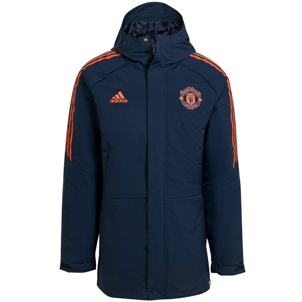 Manchester United bench parka training jacket 2022/23 blue - Adidas-0