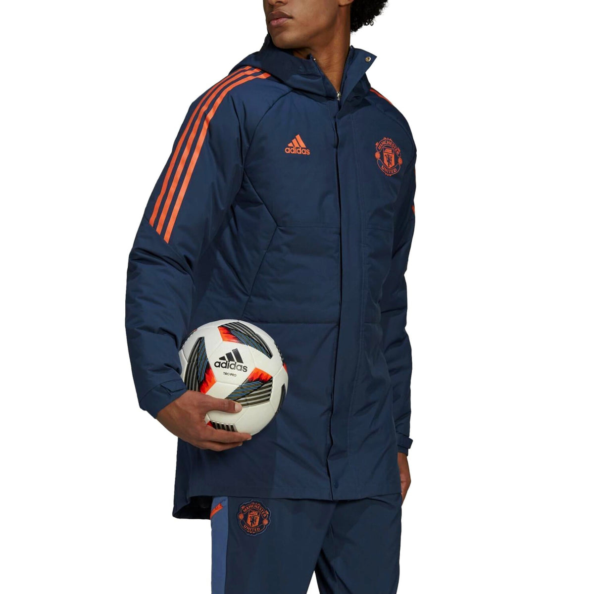 Manchester United bench parka training jacket 2022/23 blue - Adidas-4