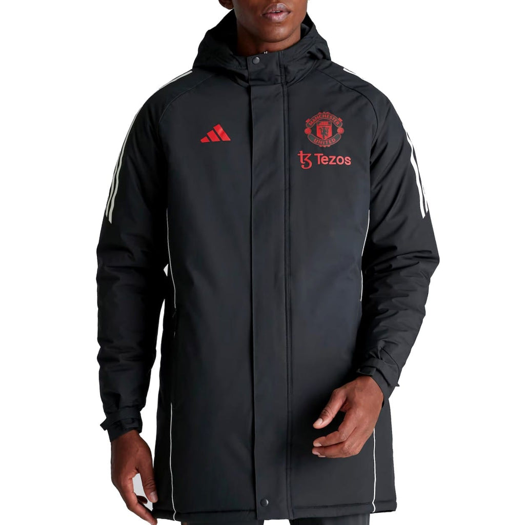 Manchester United EU bench parka training jacket 2024/25 black - Adidas-0