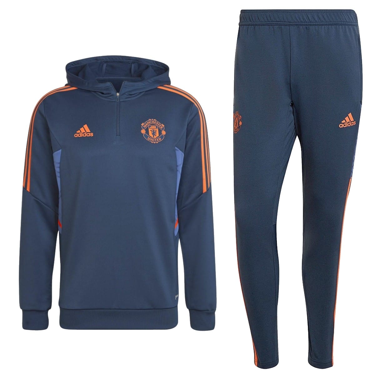 Manchester United hooded training technical soccer tracksuit 2022/23 - Adidas-0