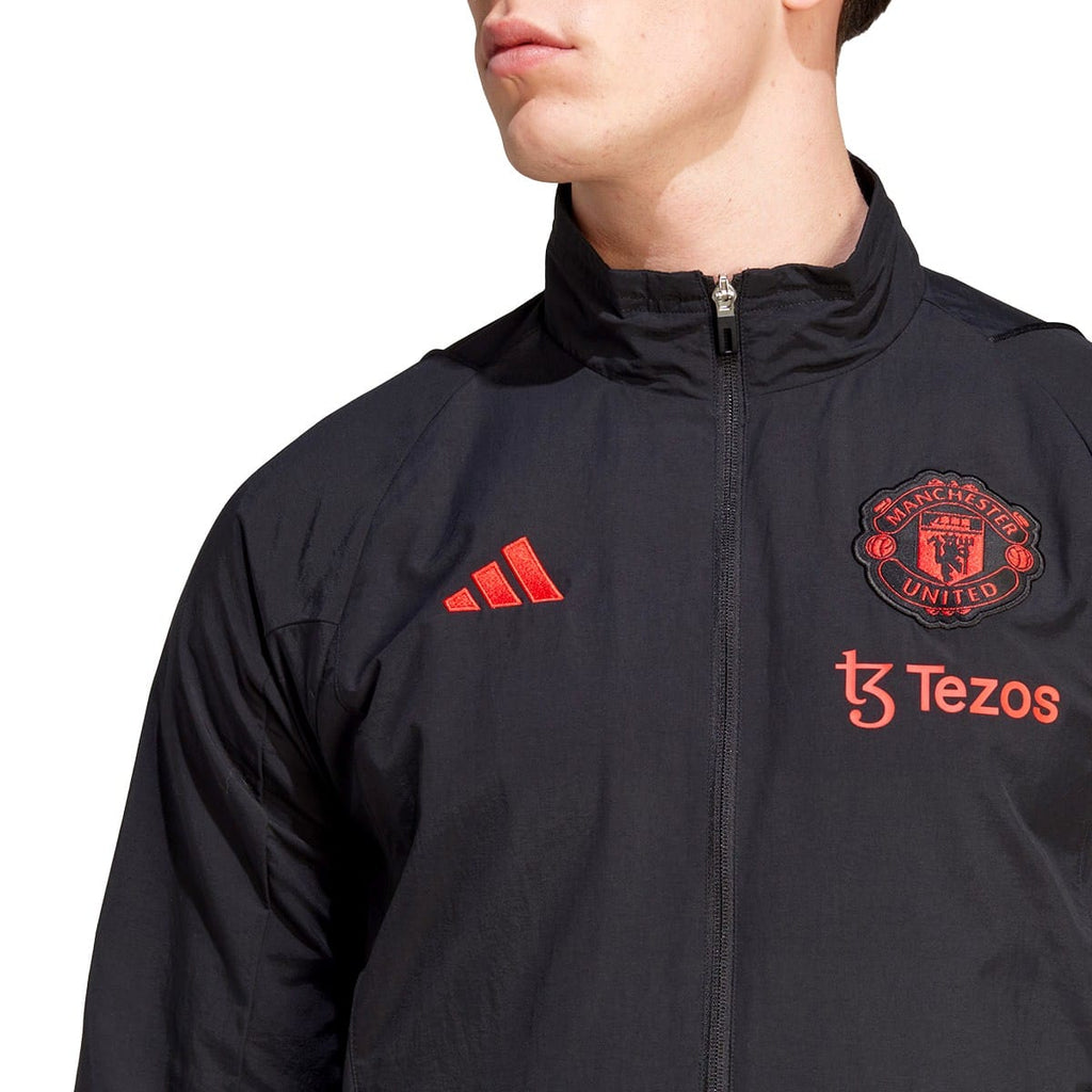 Manchester United black training presentation tracksuit 2023/24 - Adidas-4