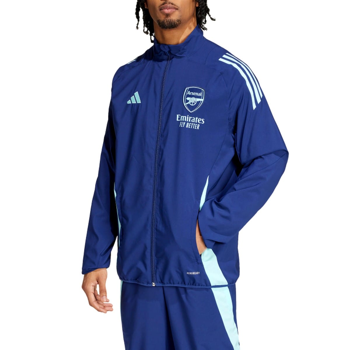 Arsenal FC presentation soccer tracksuit 2024/25 navy blue - Adidas-4