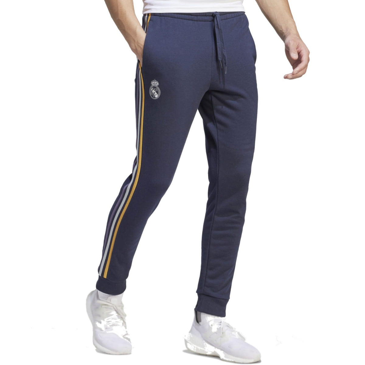 Real Madrid Casual 3S hooded soccer tracksuit 2023/24 ink navy - Adidas-3