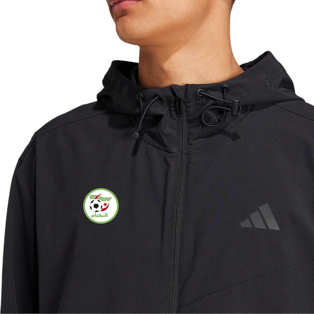 Algeria black training presentation soccer tracksuit 2024/25 - Adidas-3