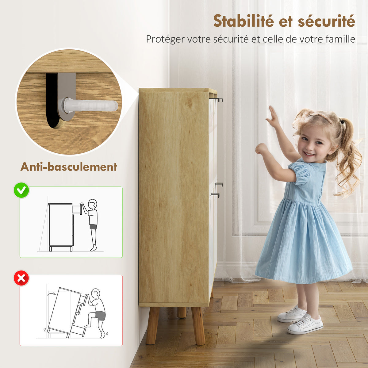 Meuble à chaussures, armoire à chaussures étroite, 4 tiroirs rabattables, porte haute brillante, 105x24x92,5cm, blanc-6