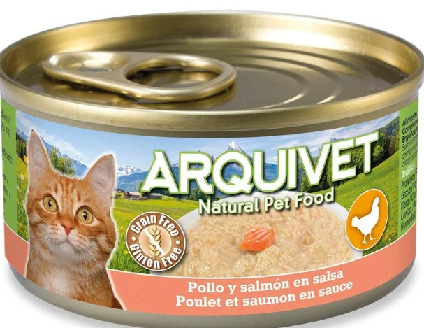 ARQUIVET Pollo e Salmone in salsa - i- Mini Filetti  80gr
