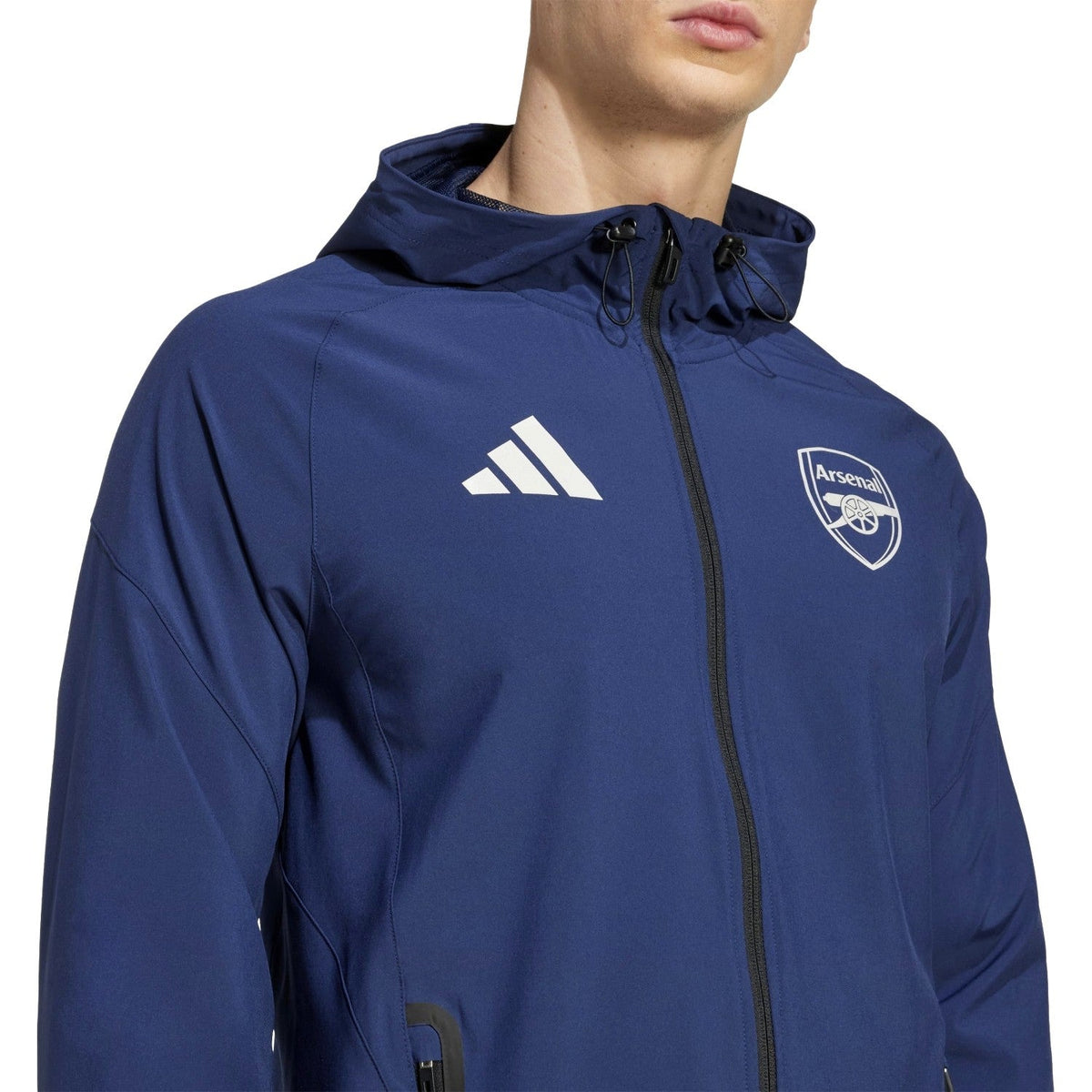 Arsenal FC blue Tech presentation soccer tracksuit 2026 - Adidas-3
