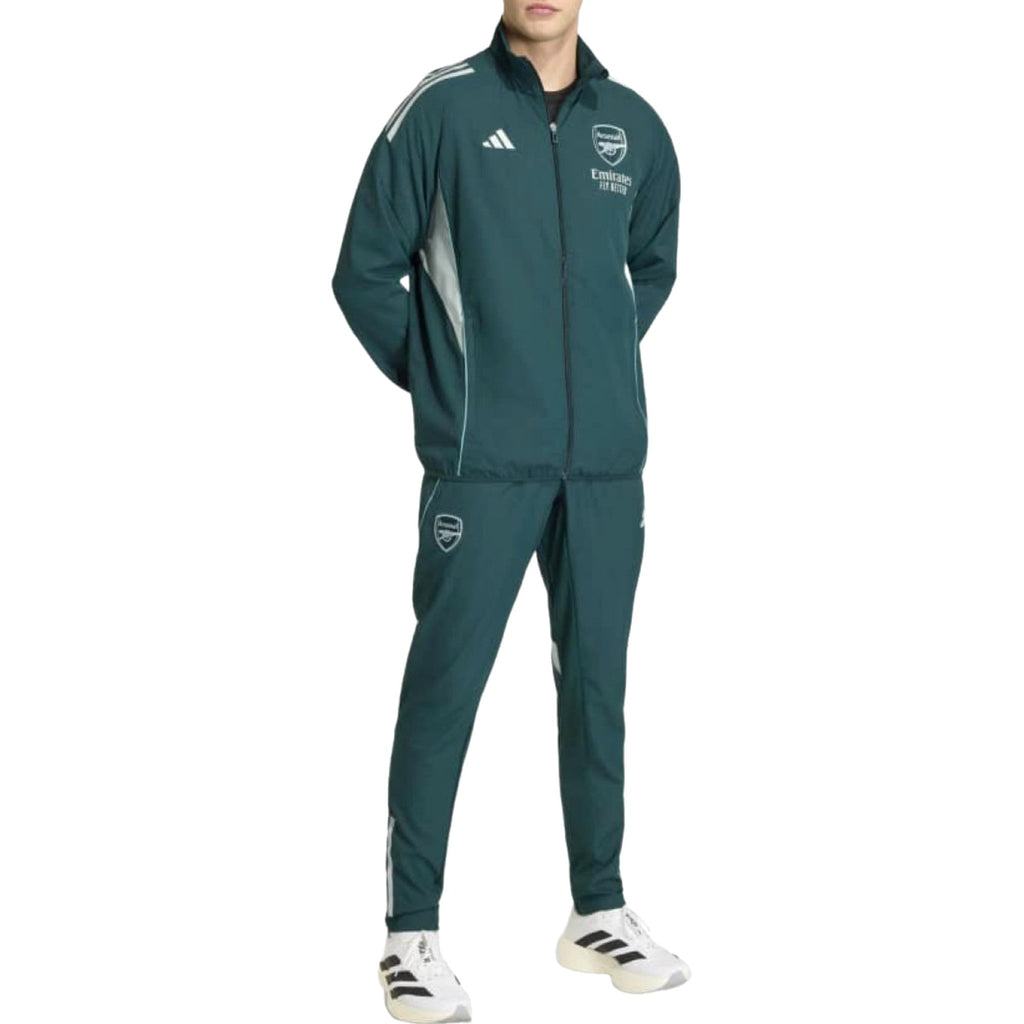Arsenal dark green presentation Soccer tracksuit 2026 - Adidas-2