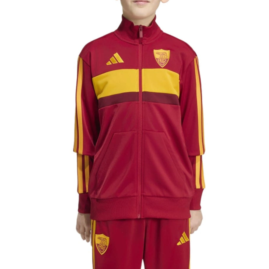 Kids - AS Roma fanwear training presentation tracksuit 2026/27 - Adidas-0