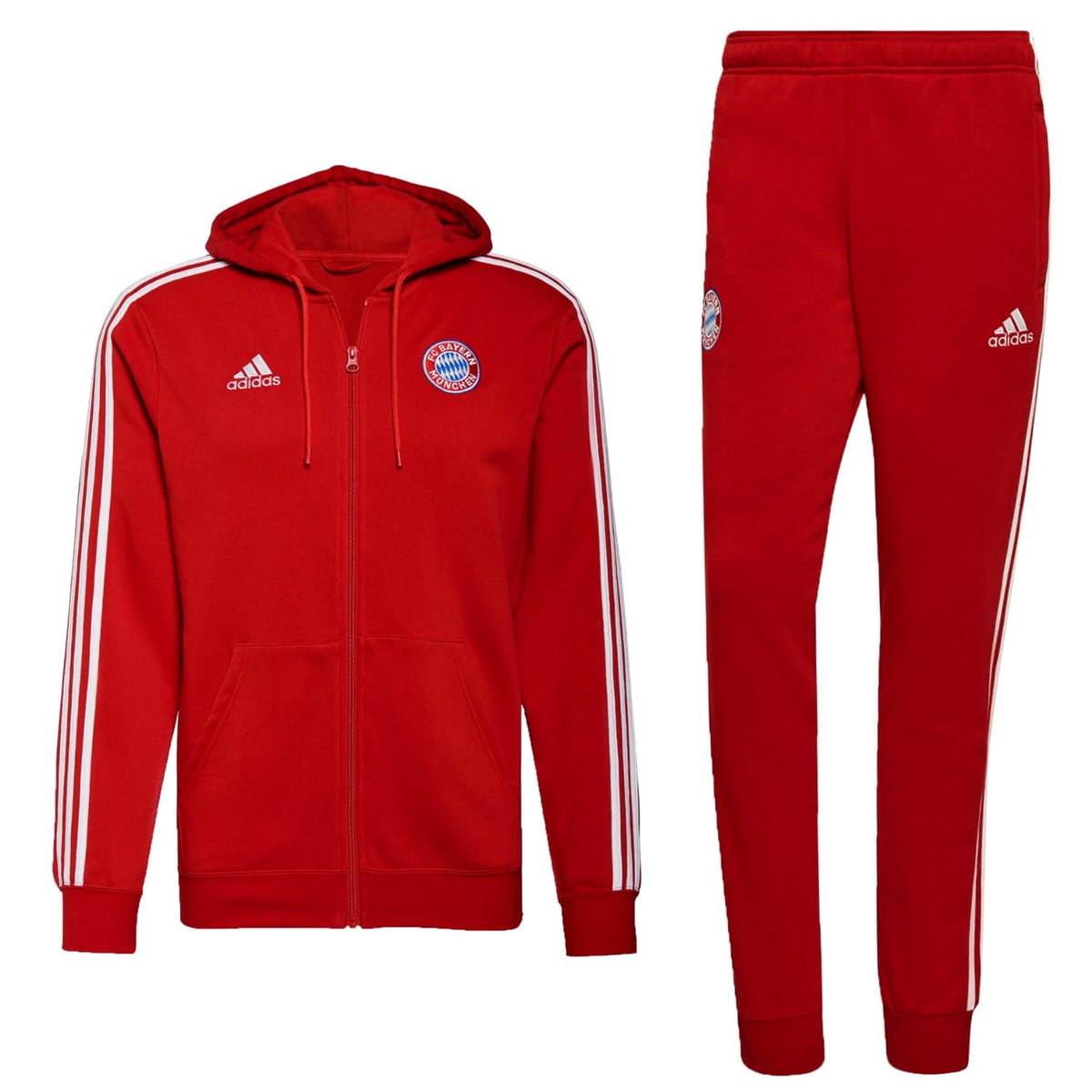 Bayern Munich Casual 3S hooded presentation tracksuit 2021/22 - Adidas-0
