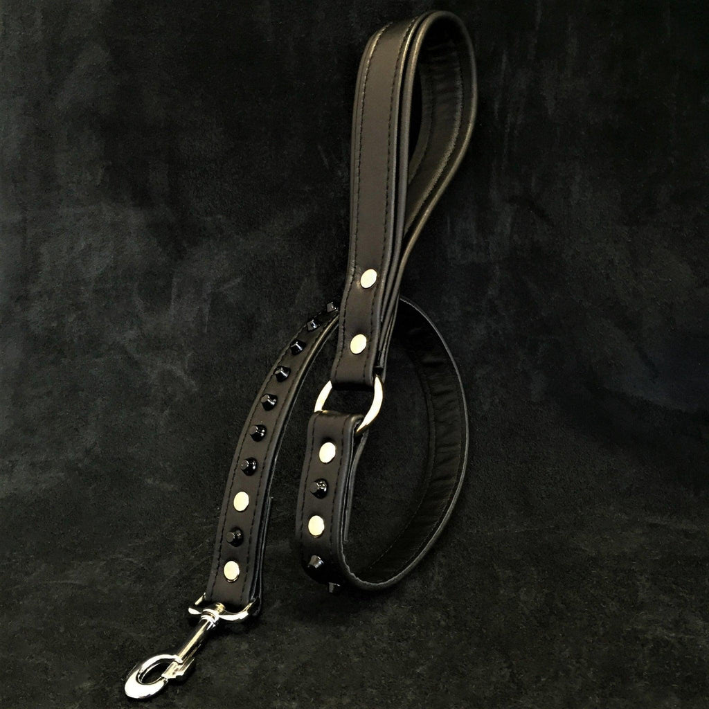 Black studded leash-0