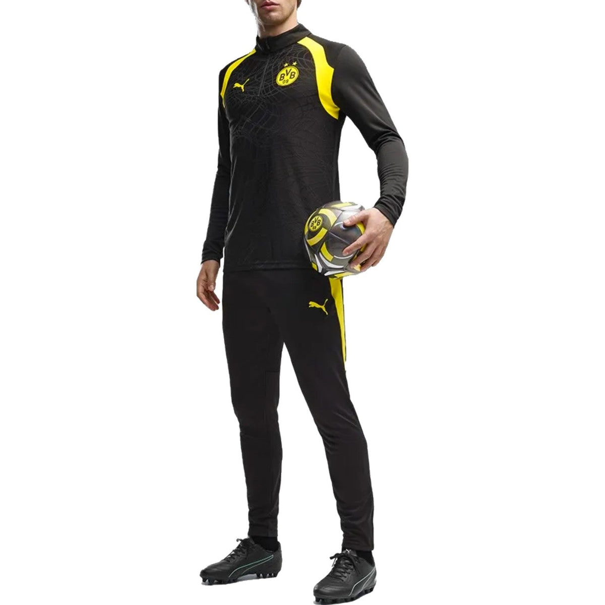 BVB Borussia Dortmund black training technical tracksuit 2026/27 - Puma-2