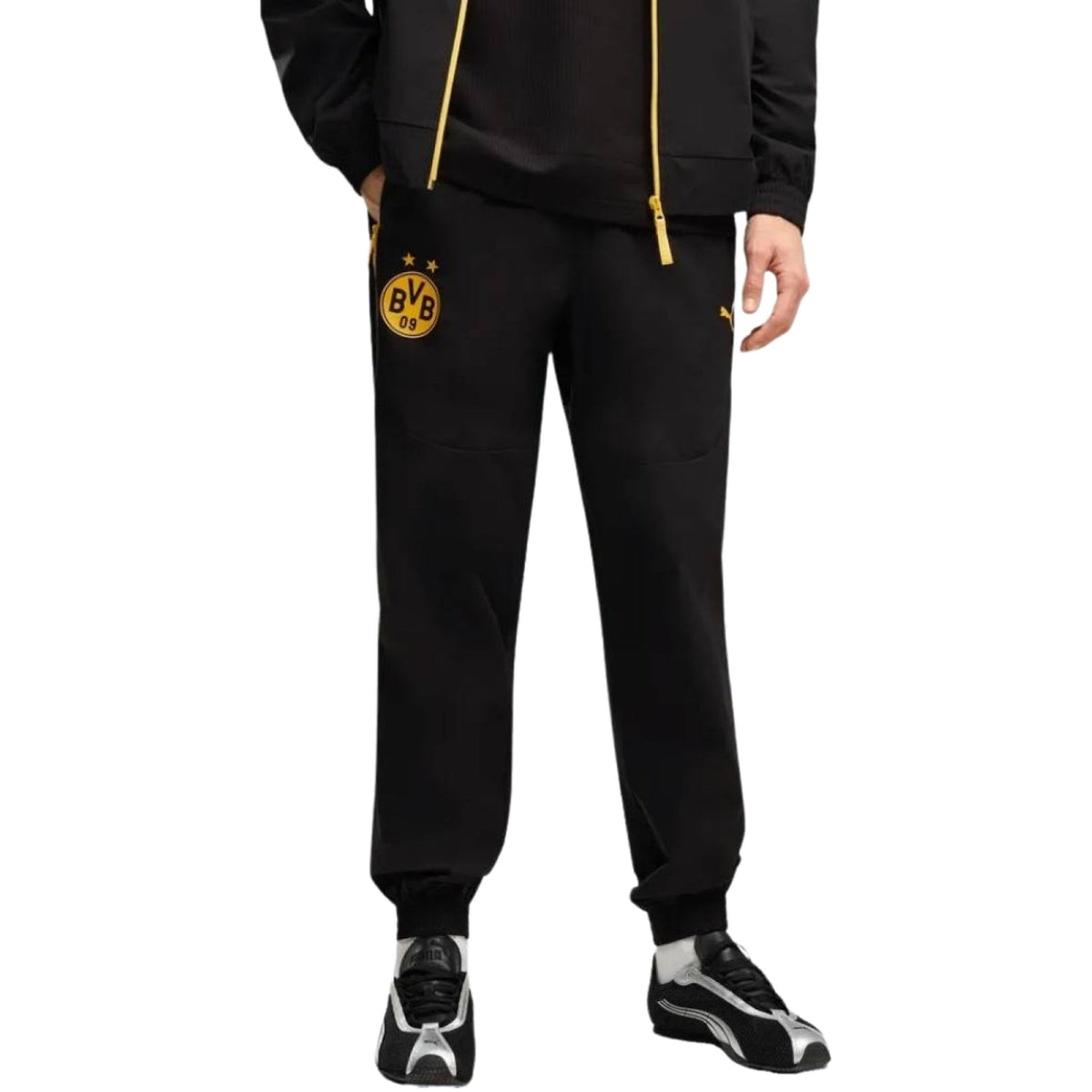 Borussia Dortmund black woven presentation soccer tracksuit 2026/27 - Puma-1