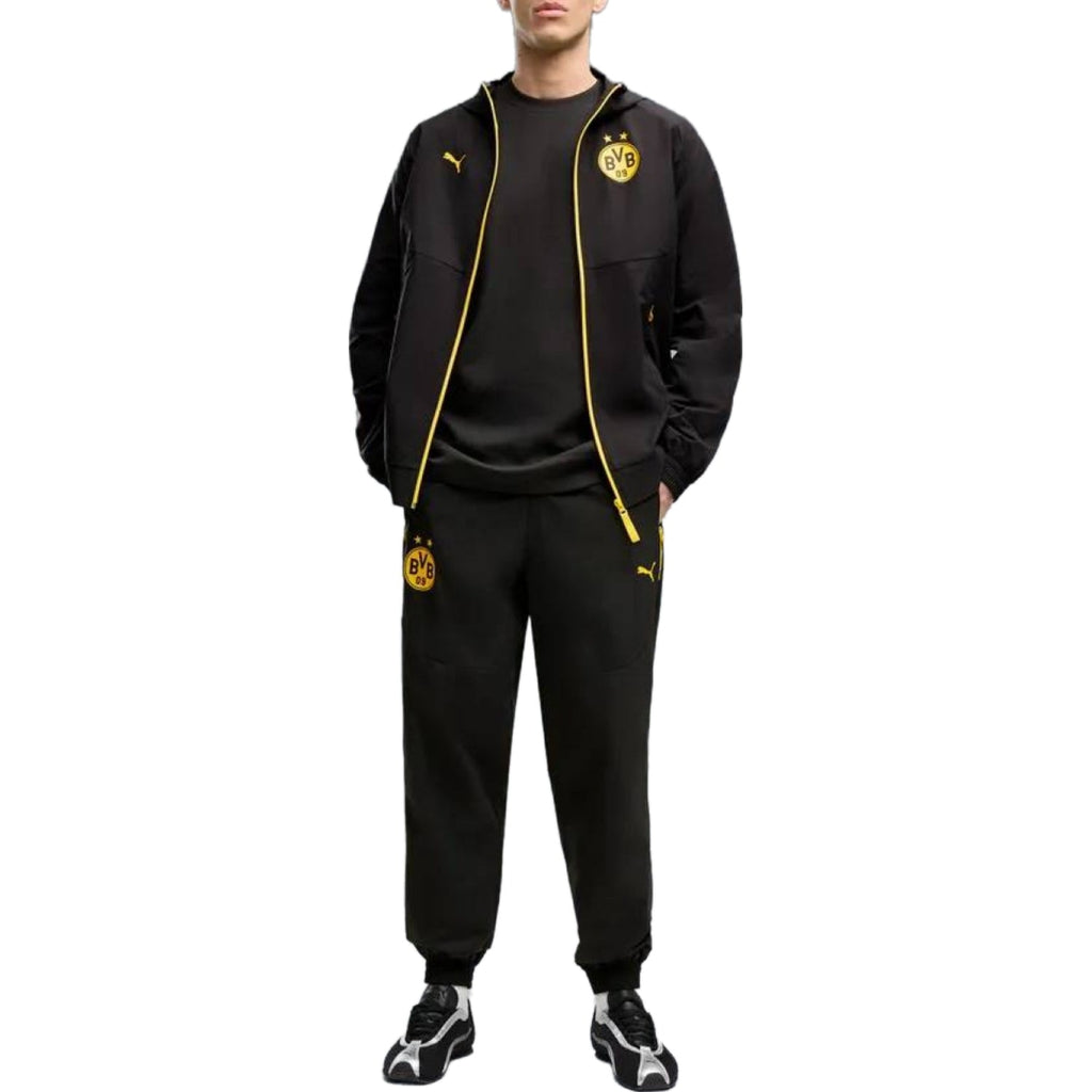 Borussia Dortmund black woven presentation soccer tracksuit 2026/27 - Puma-3