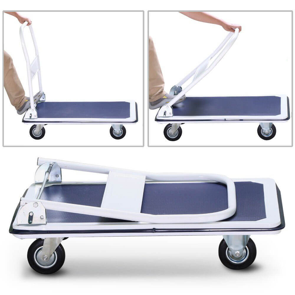 Carrello pieghevole a 4 ruote con portata di 150 kg