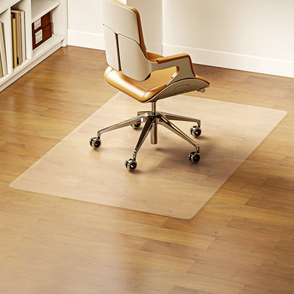 Tapis de chaise de bureau rectangulaire, antidérapants en plastique transparent 100x150cm-8