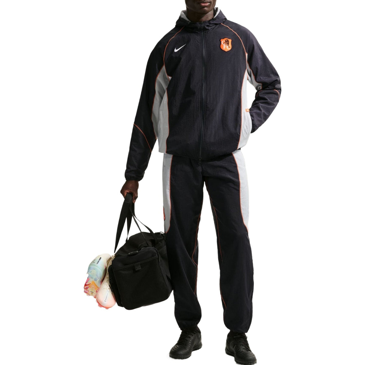 Chelsea FC black Total 90 presentation soccer tracksuit UCL 2025/26 - Nike-1