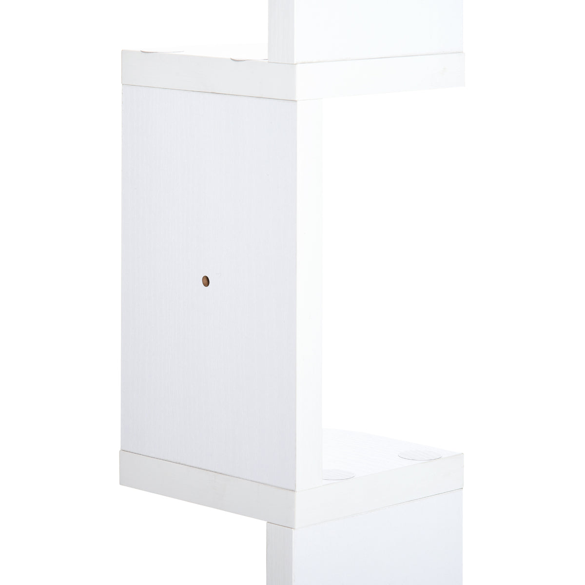 Étagère d'angle Murale à 5 Niveaux Hauteur 120 cm Forme de Zigzag en Bois Blanc-8