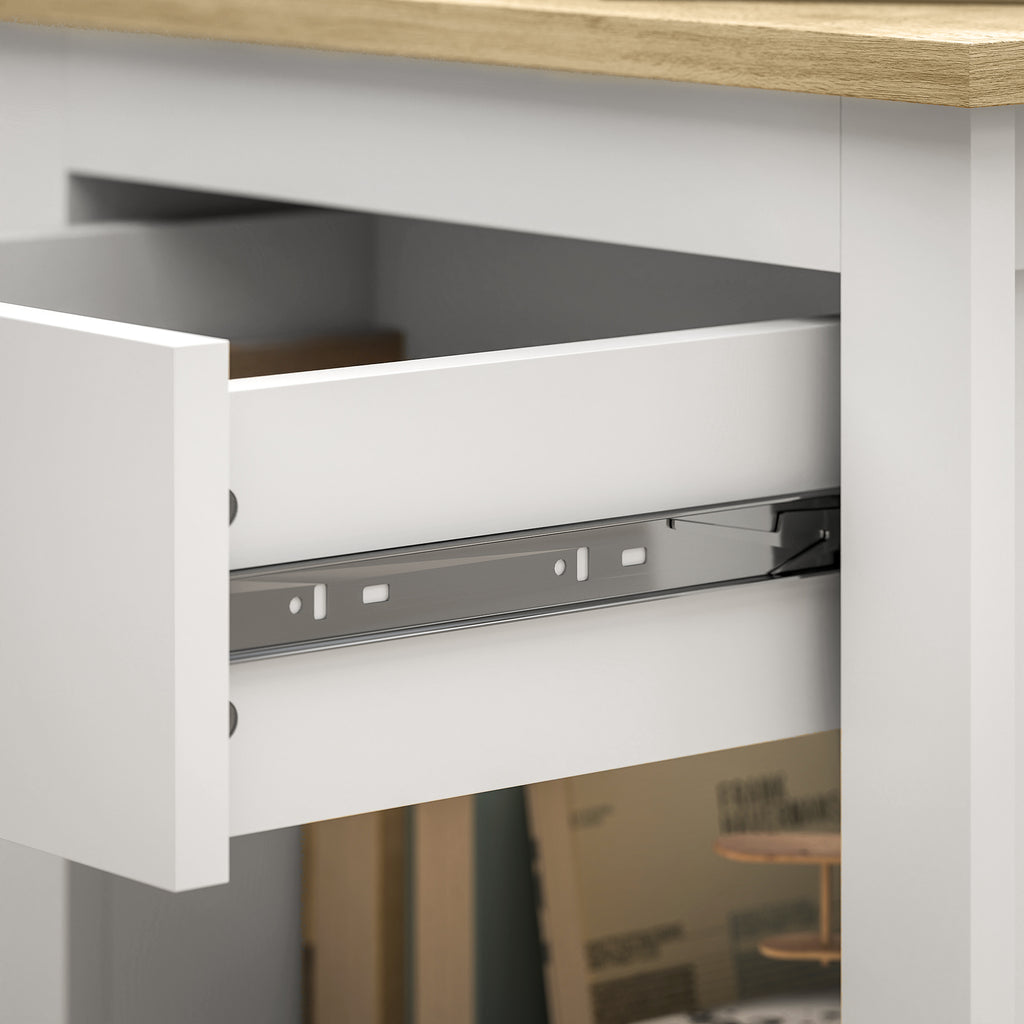 Lot de 2 tables de chevet avec tiroir et compartiment ouvert, 45 x 40 x 55 cm, blanc-8