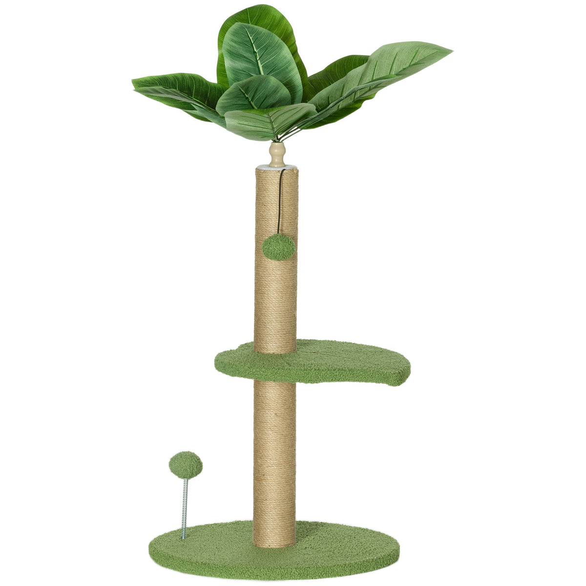 Tiragraffi per gatti a forma di albero, 83 cm, verde