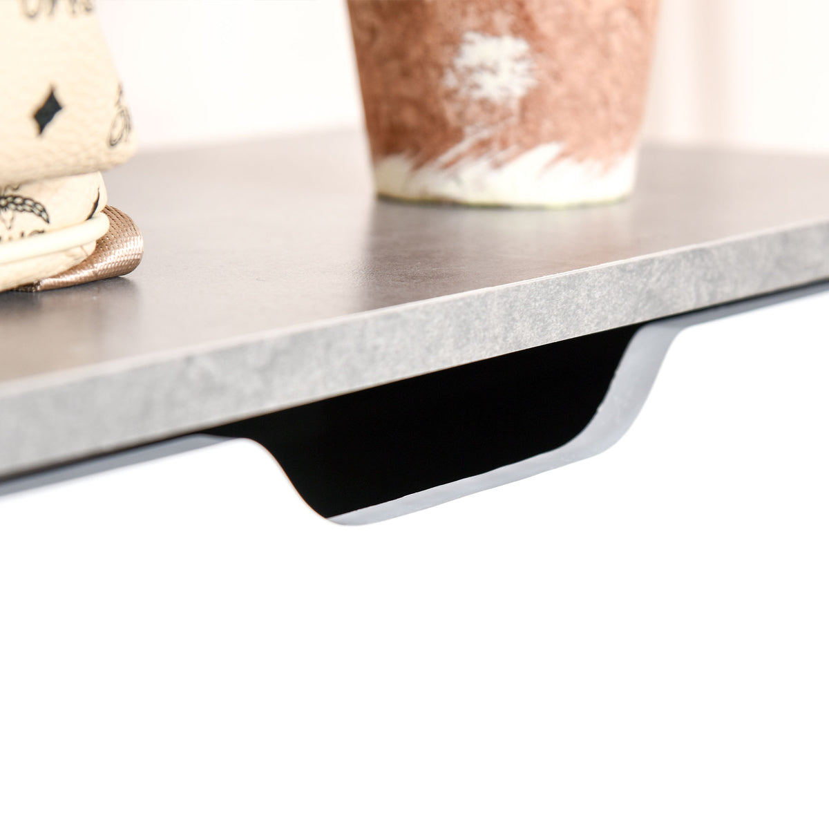 Meuble à chaussures meuble d'entrée placard de rangement, 2 portes abattantes, 62,5 x 26 x 81 cm, gris et blanc-8